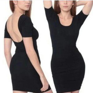 American Apparell Cotton Spandex Dress Medium in Navy Blue